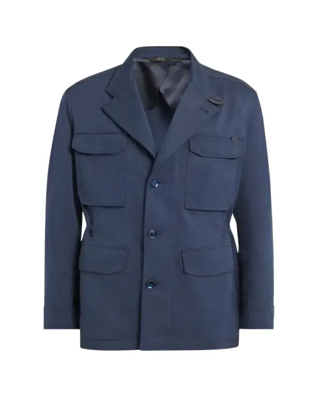 Men's Washed Silk Safari Jacket