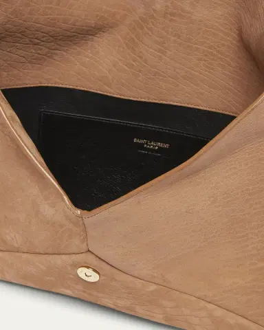 Saint Laurent Large YSL Envelope Pouch Clutch Bag in Pebbled Leather | Thumbnail 4 Saint Laurent Large YSL Envelope Pouch Clutch Bag in Pebbled Leather | Thumbnail 4