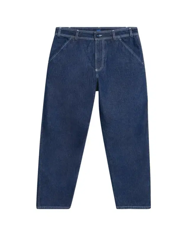 KNT Men's Contrast-Stitch Raw Denim Jeans