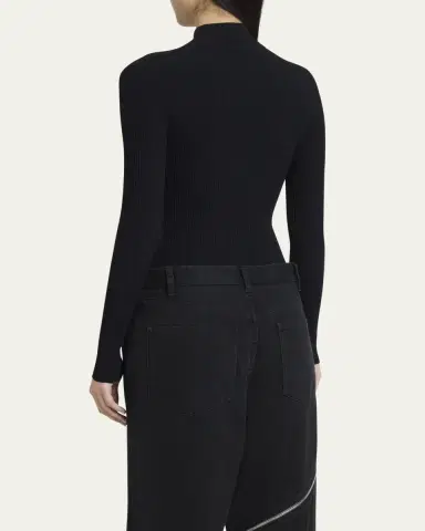 Alaïa Mock-Neck Long Sleeve Bodysuit | Thumbnail 7