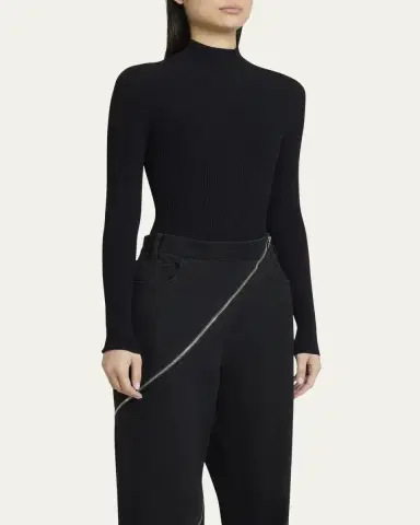 Alaïa Mock-Neck Long Sleeve Bodysuit | Thumbnail 8