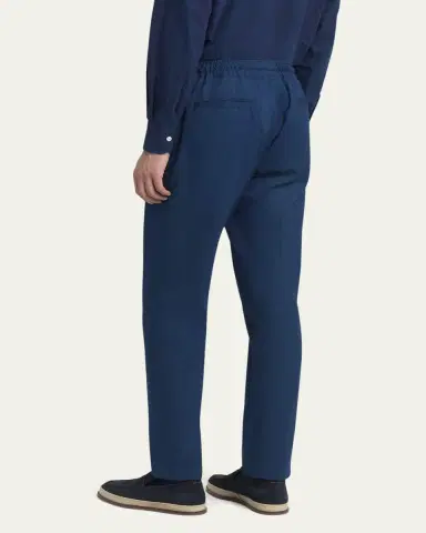 Kiton Men's Sasha Wool Pleated Stretch Pants | Thumbnail 3