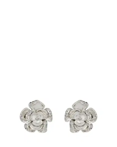 Oscar de la Renta Small Rose Earrings | Thumbnail 1