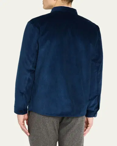 Anderson & Sheppard Men's Cotton and Cashmere Corduroy Shirt Jacket | Thumbnail 3 Anderson & Sheppard Men's Cotton and Cashmere Corduroy Shirt Jacket | Thumbnail 3