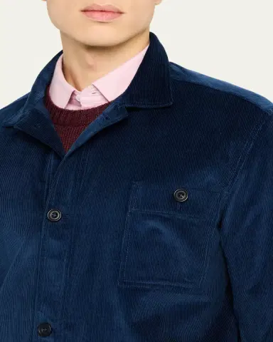 Anderson & Sheppard Men's Cotton and Cashmere Corduroy Shirt Jacket | Thumbnail 5 Anderson & Sheppard Men's Cotton and Cashmere Corduroy Shirt Jacket | Thumbnail 5