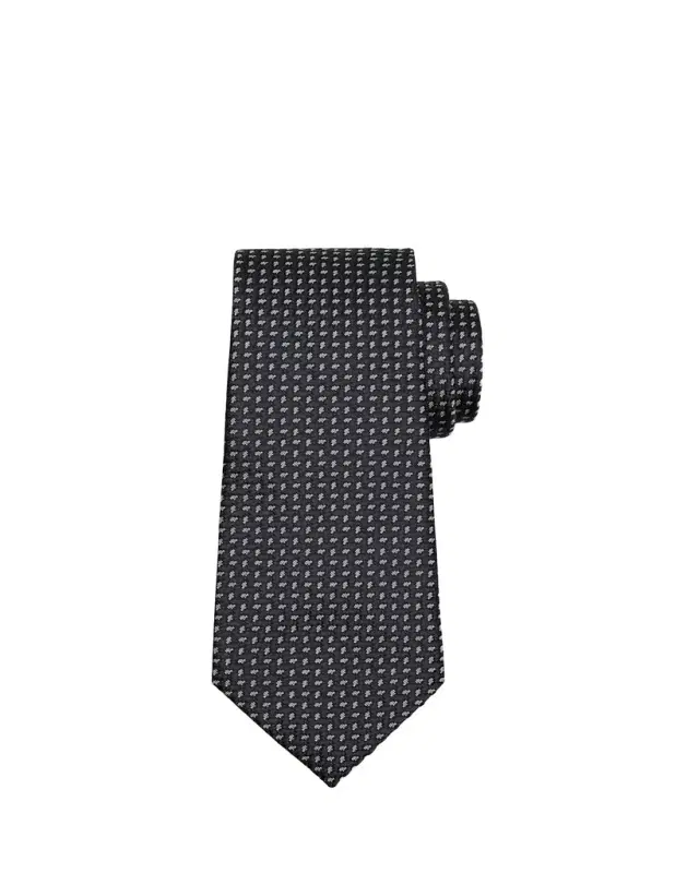 ZEGNA Men's Micro-Jacquard Silk Tie