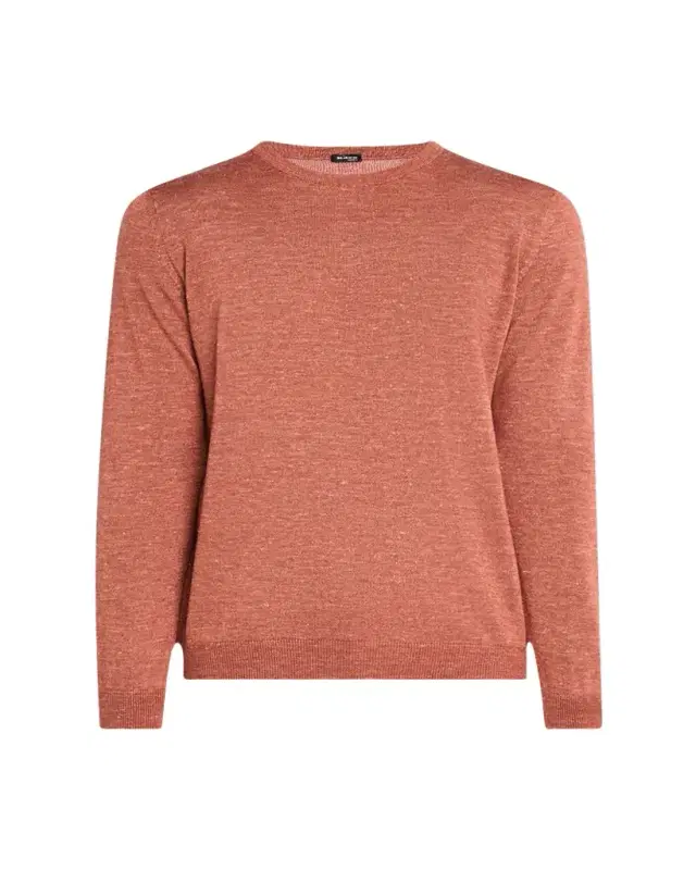 Kiton Men's Cashmere and Linen Crewneck Sweater