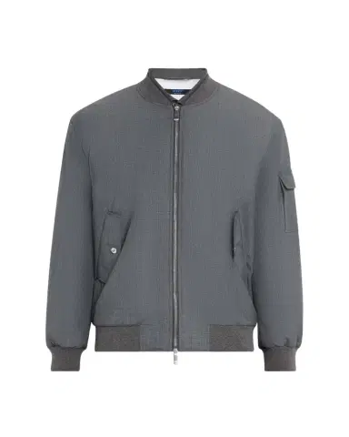 KNT Men's Zip-Front Wool Bomber Jacket | Thumbnail 1