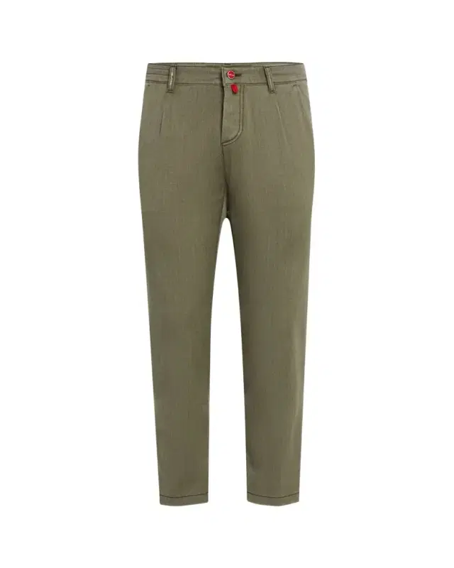 Men's Washed Wool Slim Four-Pocket Pants