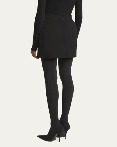 Balenciaga Hourglass Wool Mini Skirt | Thumbnail 3