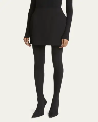 Balenciaga Hourglass Wool Mini Skirt | Thumbnail 4