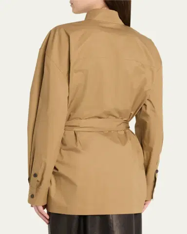 Saint Laurent Half-Buttoned Belted Tunic | Thumbnail 3 Saint Laurent Half-Buttoned Belted Tunic | Thumbnail 3