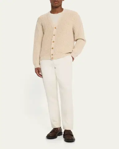 Loro Piana Men's Meina Cotton Cardigan | Thumbnail 2 Loro Piana Men's Meina Cotton Cardigan | Thumbnail 2