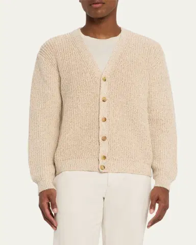 Loro Piana Men's Meina Cotton Cardigan | Thumbnail 4 Loro Piana Men's Meina Cotton Cardigan | Thumbnail 4