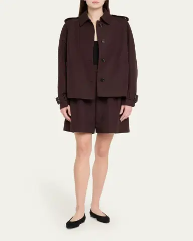 Loro Piana Dave Button Down Wool Silk Short Jacket | Thumbnail 2