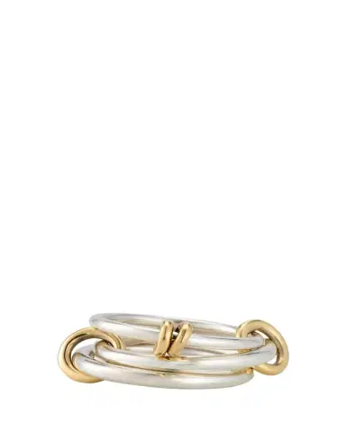 Spinelli Kilcollin Raneth SG Gris Three Link Ring in Sterling Silver with Grey Diamond Accents | Thumbnail 1