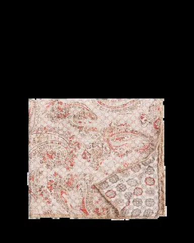 Rosi Collection Men's Linen and Silk Paisley Pocket Square | Thumbnail 2 Rosi Collection Men's Linen and Silk Paisley Pocket Square | Thumbnail 2