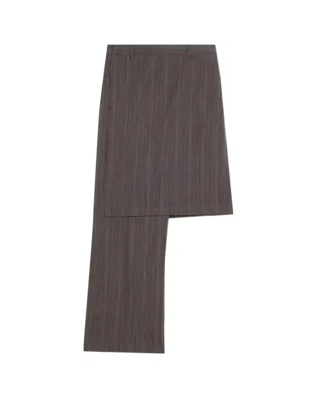 Striped Melange Wool Wrap Pant Skirt