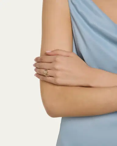 Spinelli Kilcollin Acacia SG Three Link Ring in Sterling Silver with Yellow Gold and Rose Gold | Thumbnail 6 Spinelli Kilcollin Acacia SG Three Link Ring in Sterling Silver with Yellow Gold and Rose Gold | Thumbnail 6