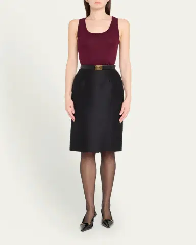 Saint Laurent U-Neck Silk Tank Top | Thumbnail 2