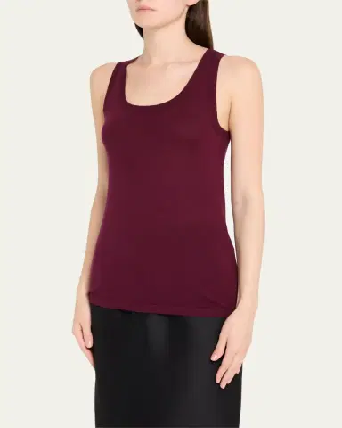 Saint Laurent U-Neck Silk Tank Top | Thumbnail 4