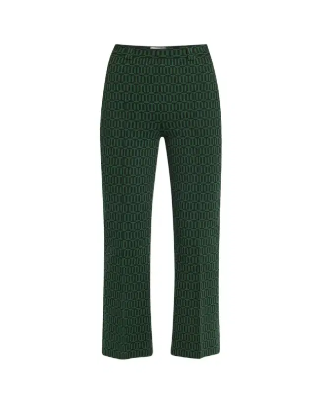 Charlie Geo-Jacquard Flared Pants