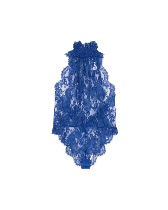 Mock-Neck Lace Bodysuit