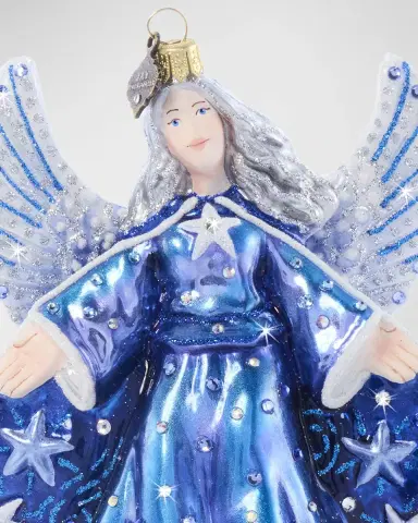 Jay Strongwater Night Angel Glass Christmas Ornament | Thumbnail 2
