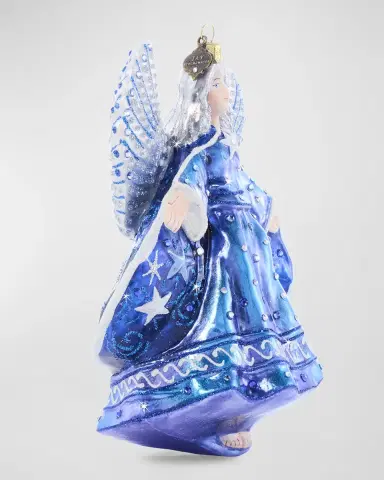 Jay Strongwater Night Angel Glass Christmas Ornament | Thumbnail 3