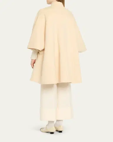 Valentino Garavani Bow Three-Quarter Sleeve Wool Cashmere Cape | Thumbnail 8