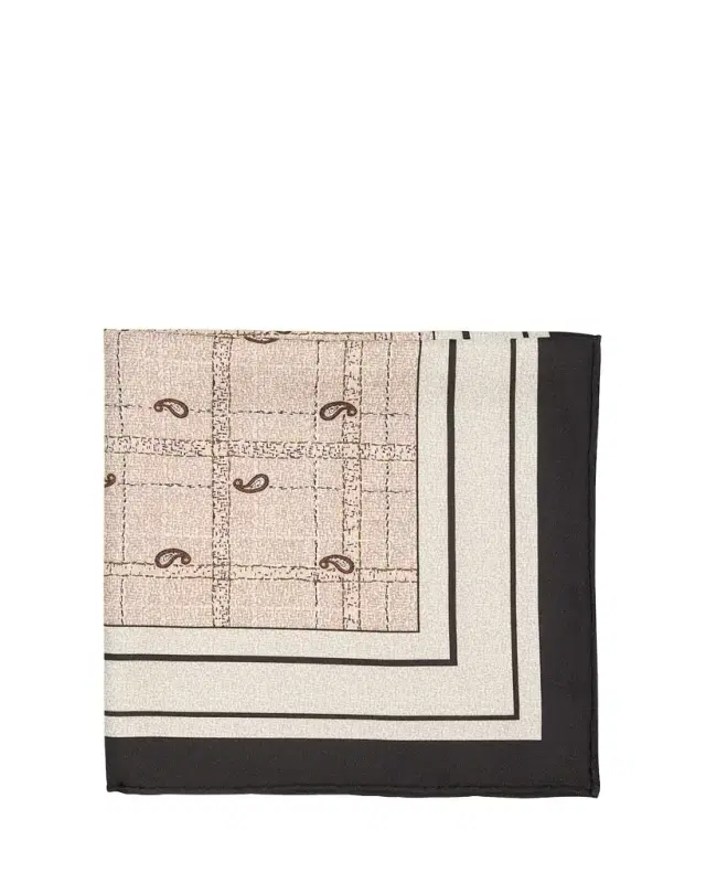Men's Boteh Silk Twill Square Scarf