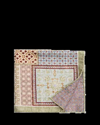 Rosi Collection Men's Silk Double-Face Patchwork Pocket Square | Thumbnail 2