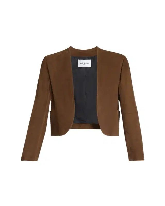 Suede Open Blazer Jacket