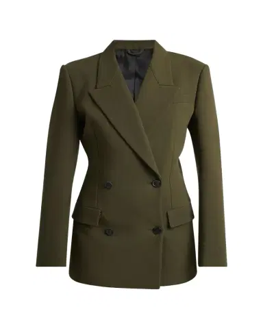 Alaïa Tailored Double-Breasted Cotton Blazer | Thumbnail 1 Alaïa Tailored Double-Breasted Cotton Blazer | Thumbnail 1
