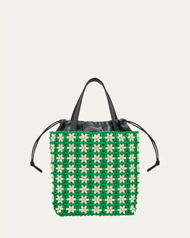 Loewe Mini Flower Beaded Tote Bag in Acetate | Thumbnail 3 Loewe Mini Flower Beaded Tote Bag in Acetate | Thumbnail 3