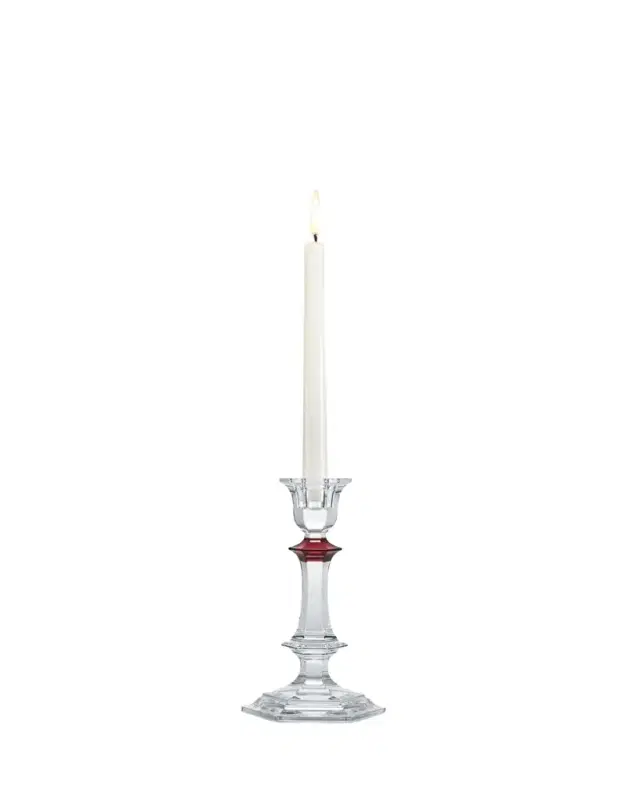 Baccarat Harcourt Red Crystal Candlestick