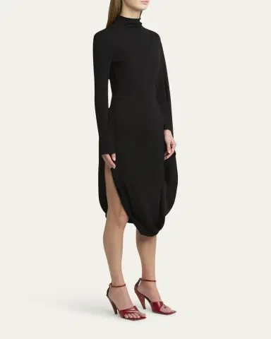 Stella McCartney High Neck Cape Viscose Dress | Thumbnail 8 Stella McCartney High Neck Cape Viscose Dress | Thumbnail 8