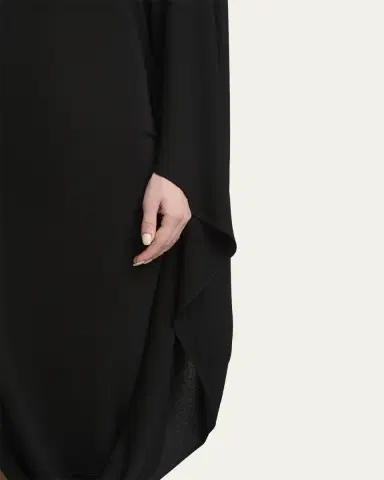 Stella McCartney High Neck Cape Viscose Dress | Thumbnail 9 Stella McCartney High Neck Cape Viscose Dress | Thumbnail 9
