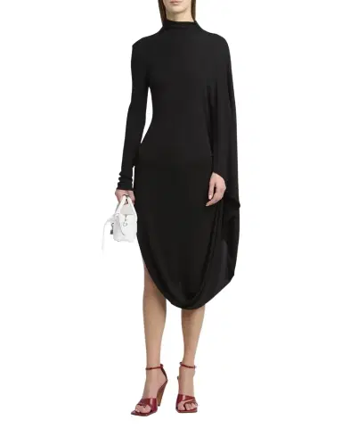 Stella McCartney High Neck Cape Viscose Dress | Thumbnail 1 Stella McCartney High Neck Cape Viscose Dress | Thumbnail 1