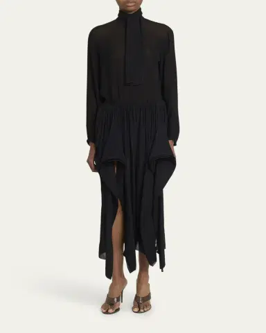 Alaïa Ruffle Slit Pull-On Pants | Thumbnail 2