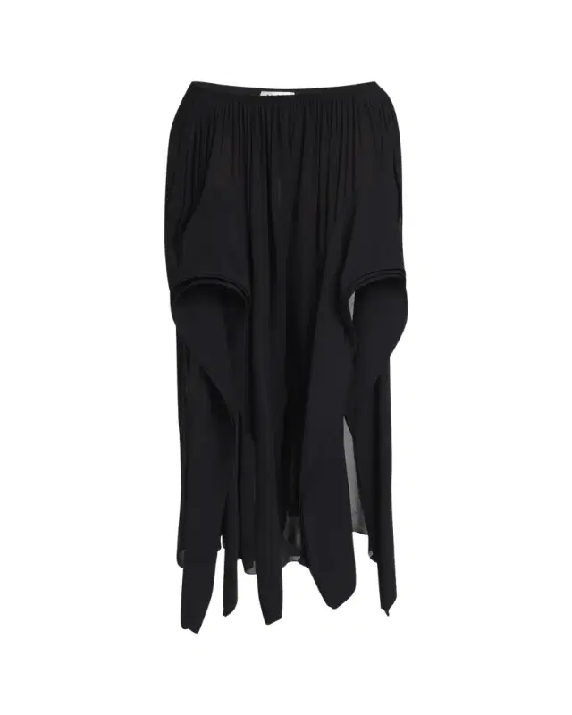 Ruffle Slit Pull-On Pants