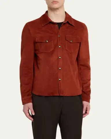 SAVAS Men's Lowry Leather Shirt Jacket | Thumbnail 4 SAVAS Men's Lowry Leather Shirt Jacket | Thumbnail 4