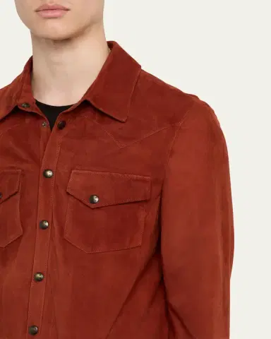 SAVAS Men's Lowry Leather Shirt Jacket | Thumbnail 5 SAVAS Men's Lowry Leather Shirt Jacket | Thumbnail 5