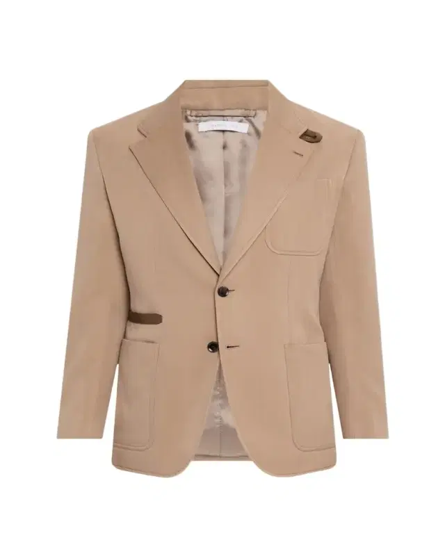 Men's Silk Leather-Trim Travel Jacket