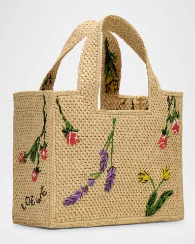Loewe x Paula 's Ibiza Small Flower Tote Bag in Raffia | Thumbnail 2 Loewe x Paula 's Ibiza Small Flower Tote Bag in Raffia | Thumbnail 2
