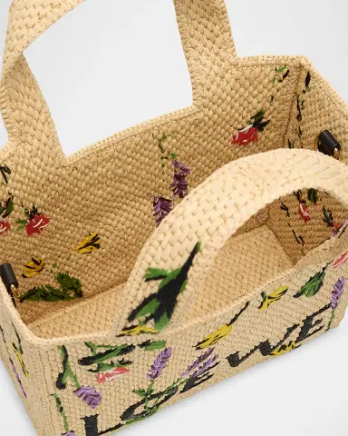 Loewe x Paula 's Ibiza Small Flower Tote Bag in Raffia | Thumbnail 3 Loewe x Paula 's Ibiza Small Flower Tote Bag in Raffia | Thumbnail 3