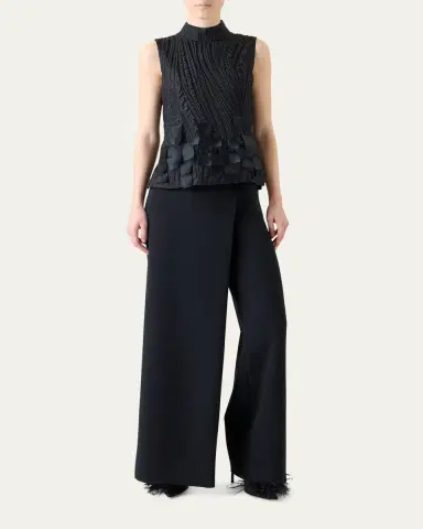 Akris Jacquard Waves and Ribbons Silk-Blend Blouse | Thumbnail 2 Akris Jacquard Waves and Ribbons Silk-Blend Blouse | Thumbnail 2