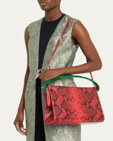 Dries Van Noten Crisp Python Top-Handle Bag | Thumbnail 2