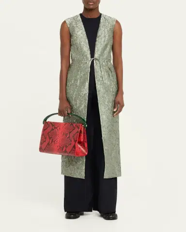 Dries Van Noten Crisp Python Top-Handle Bag | Thumbnail 5