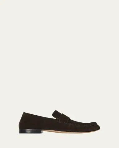 THE ROW Men's Soft Suede Penny Loafers | Thumbnail 2